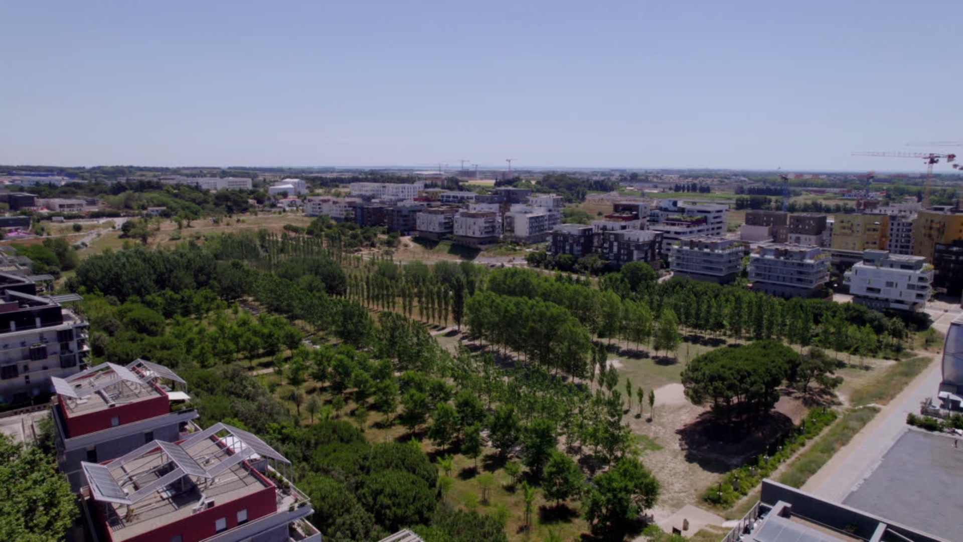 Parc Georges Charpak dans la quartier le plus recherché de Montpellier